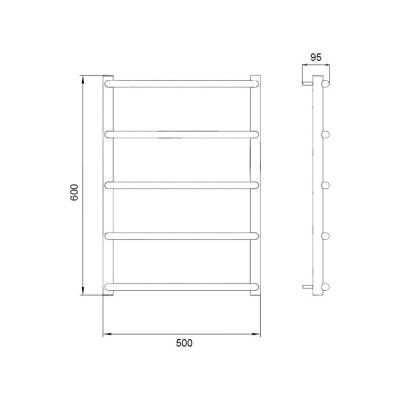 Будкрам купити Сушка для рушників водяна Трапеція D 38/25 50х60 Сушка для рушників водяна Трапеція D 38/25 50х60 4