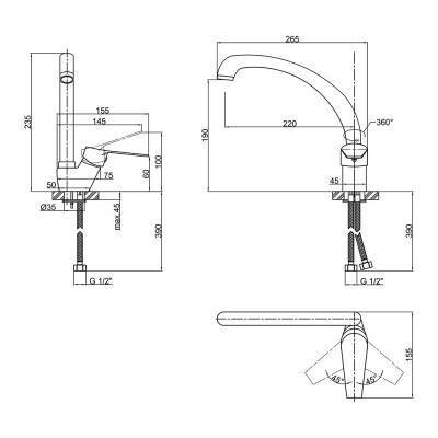 Будкрам купить Смеситель для кухни Lidz (CRM) 20 38 007 03 Смеситель для кухни Lidz (CRM) 20 38 007 03 4