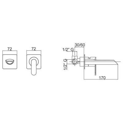 Будкрам купить Смеситель для раковины скрытого монтажа Bianchi Heaven LVBHEV2023CRM Смеситель для раковины скрытого монтажа Bianchi Heaven LVBHEV2023CRM 4