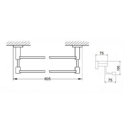Будкрам купить Полотенцедержатель GF (BLB)S-2609 Полотенцедержатель GF (BLB)S-2609 4