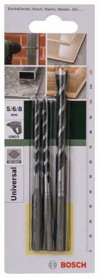 Будкрам купить Набор Сверло бетон универсальное SDS-Quick 5x100мм; 6x100мм; 8x120мм, Блистер