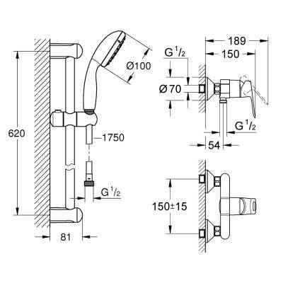 Будкрам купить Смеситель для душа Grohe BauLoop 26129002 Смеситель для душа Grohe BauLoop 26129002 2