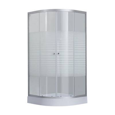 Будкрам купити Душова кабіна Lidz Wieza SC90x90.SAT.LOW.L, скло Linie 4 мм