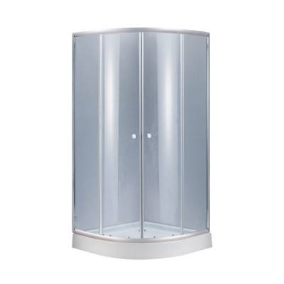 Будкрам купити Душова кабіна Lidz Latwa SC80x80.SAT.LOW.GR, скло тоноване 4 мм