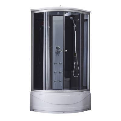 Будкрам купить Гидромассажный бокс Lidz Tani SBM90x90.SAT.HIGH.GR, стекло тонированное 4 мм