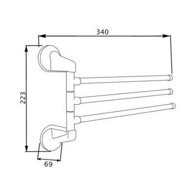 Будкрам купити Рушникотримувач Lidz (CRM) 115.07.03 Рушникотримувач Lidz (CRM) 115.07.03 4