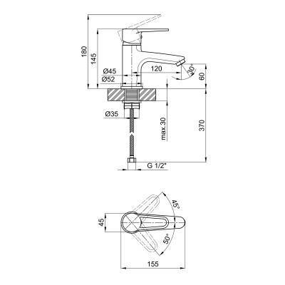 Будкрам купить Смеситель для раковины Lidz (CRM) 14 47 001F Смеситель для раковины Lidz (CRM) 14 47 001F 2