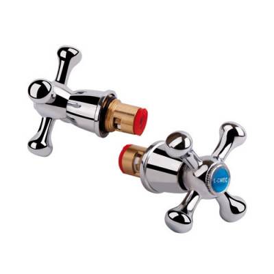 Будкрам купити Кран-букса Touch-Z S11 кераміка 1/2" з ручкою Smes LD21 (пара)