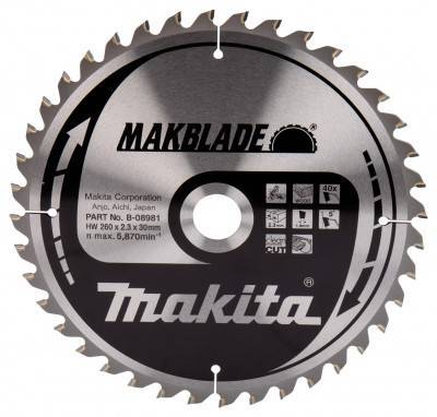 Будкрам купити Диск пиляльний по деревині MAKBlade 260x30 мм 40T