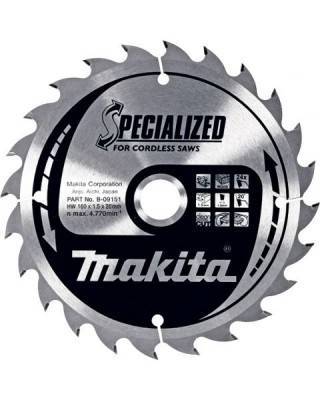 Будкрам купити Диск пиляльний по деревині для акумуляторної пили Specialized 160x20 мм 24T