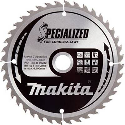 Будкрам купити Диск пиляльний по деревині для акумуляторної пили Specialized 165x20 мм 40T