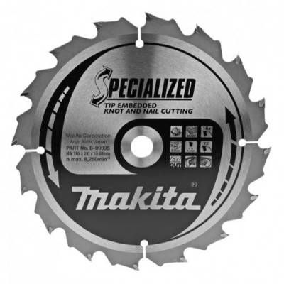 Будкрам купити Диск пиляльний по деревині з цвяхами Specialized 185x15,88 мм 16T