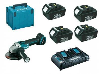 Будкрам купити Набір акумуляторів LXT (BL1830Bx4, DC18RD, Makpac4) + DGA504Z