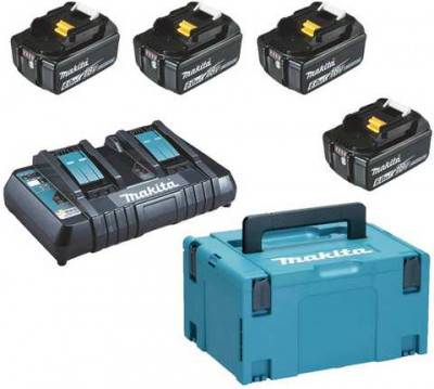 Будкрам купити Набір акумуляторів LXT 198091-4 (BL1860Bx4, DC18RD, Makpac3) 4 шт.