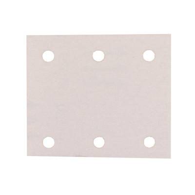 Будкрам купити Білий шліфувальний папір 114х102 мм К180, 6 отворів, 10 шт.