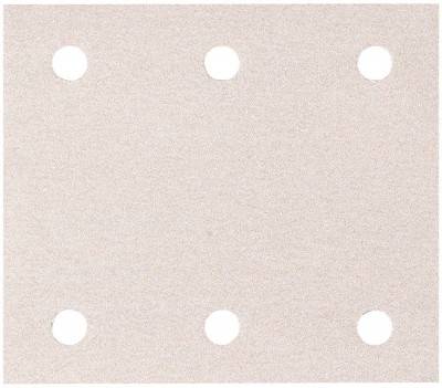 Будкрам купити Білий шліфувальний папір 114х102 мм К60, 6 отворів, 10 шт.