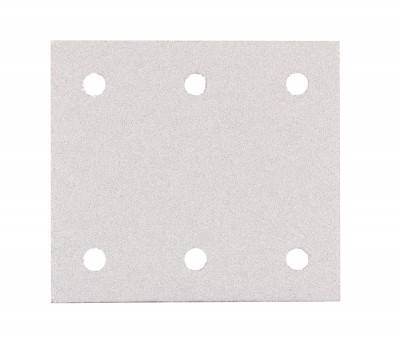 Будкрам купити Білий шліфувальний папір 114х102 мм К80, 6 отворів, 10 шт.