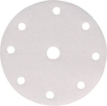 Будкрам купить Белая шлифовальная бумага 150 мм К40, 9 отверстий, 10 шт.