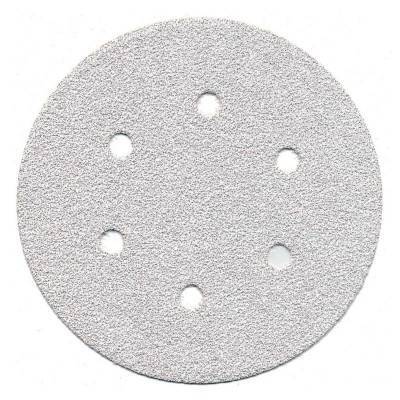 Будкрам купить Белая шлифовальная бумага 150 мм К80, 6 отверстий, 10 шт.