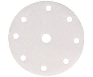 Будкрам купить Белая шлифовальная бумага 150 мм К80, 9 отверстий, 10 шт.