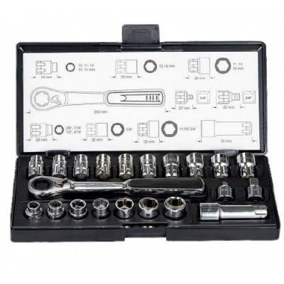 Будкрам купити Набір трищітки та головок 21 шт (мм та дюйм.)