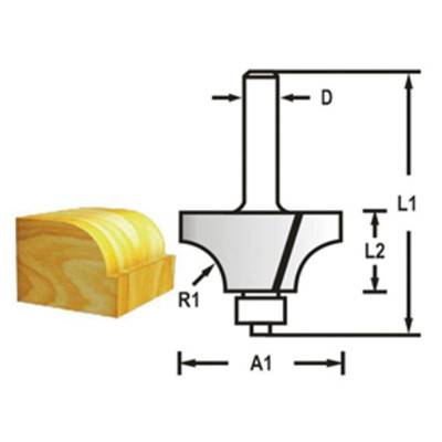 Будкрам купити Фреза фігурна з підшипником 17x8x49,1 мм Фреза фігурна з підшипником 17x8x49,1 мм 3