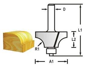 Будкрам купити Фреза фігурна з підшипником 25,4x13,5x54,7 мм Фреза фігурна з підшипником 25,4x13,5x54,7 мм 3