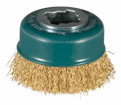 Будкрам купити Чашкова щітка з гофрованим дротом (латунь) X-LOCK 75/0,3 мм