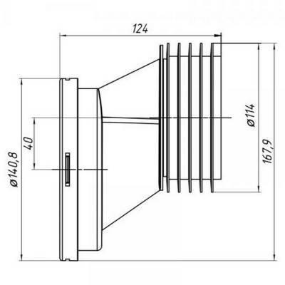 Будкрам купити Ексцентрик для унітазу ANI Plast W0420 зі зміщенням 40 мм Ексцентрик для унітазу ANI Plast W0420 зі зміщенням 40 мм 2