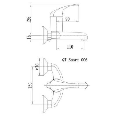 Будкрам купить Смеситель для ванны Qtap Smart CRM 006 Смеситель для ванны Qtap Smart CRM 006 2