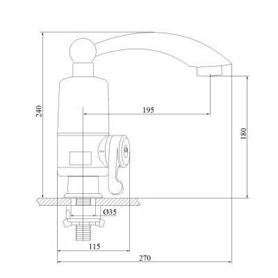 Будкрам купить Кран для кухни проточный GF (WHI)E-40-110 Кран для кухни проточный GF (WHI)E-40-110 2