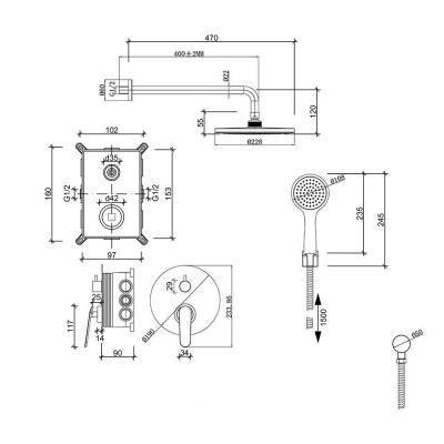 Будкрам купити Душова система прихованого монтажу Qtap Inspai-Varius CRM V10250102 Душова система прихованого монтажу Qtap Inspai-Varius CRM V10250102 2