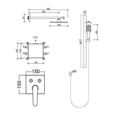 Будкрам купити Душова система прихованого монтажу Qtap Inspai-Varius CRM V20250102 Душова система прихованого монтажу Qtap Inspai-Varius CRM V20250102 2
