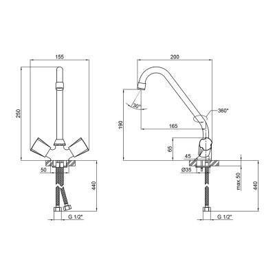 Будкрам купить Смеситель для кухни Qtap Mix CRM 271 Смеситель для кухни Qtap Mix CRM 271 2