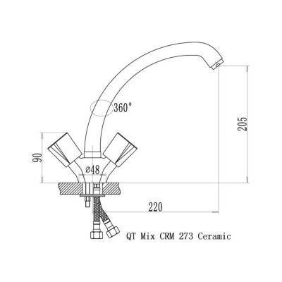 Будкрам купить Смеситель для кухни Qtap Mix CRM 273 Смеситель для кухни Qtap Mix CRM 273 2