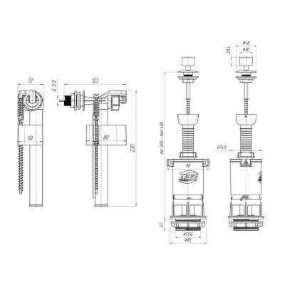 Будкрам купити Зливний/наливний механізм для унітазу ANI Plast FV4050M (WC4050M) Зливний/наливний механізм для унітазу ANI Plast FV4050M (WC4050M) 2