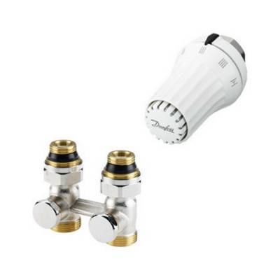 Будкрам купить Комплект для подключения стальных радиаторов Danfoss RAE-K+RLV-KS, нижнее подключение 013G5091