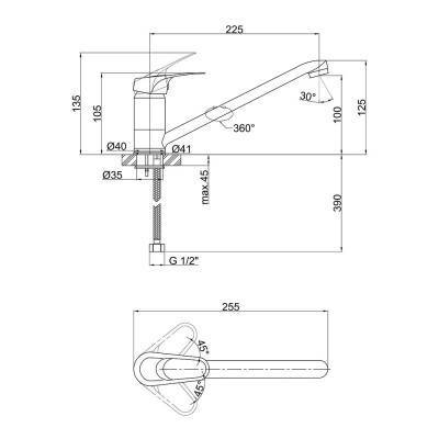 Будкрам купить Смеситель для кухни Lidz (CRM) 16 37 002 00 250 мм Смеситель для кухни Lidz (CRM) 16 37 002 00 250 мм 2