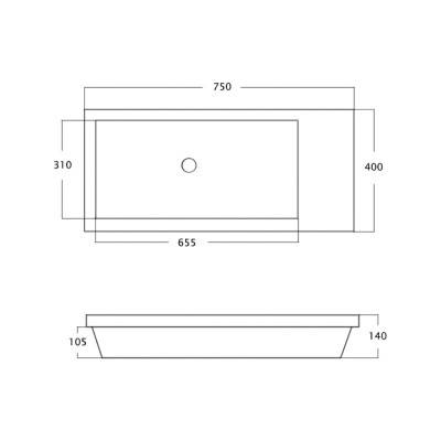 Будкрам купить Раковина Azzurra Lavabi arredo THI75B1IN Раковина Azzurra Lavabi arredo THI75B1IN 2
