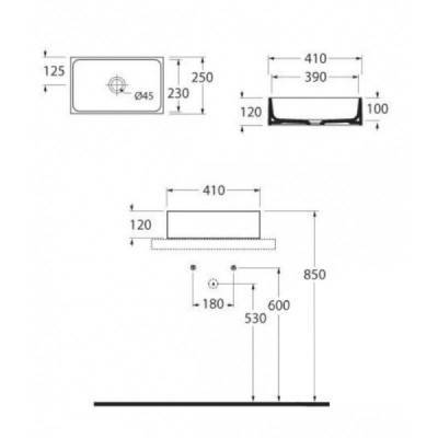 Будкрам купить Раковина-чаша Azzurra Lavabi arredo GEO41B1 Shiny white Раковина-чаша Azzurra Lavabi arredo GEO41B1 Shiny white 2