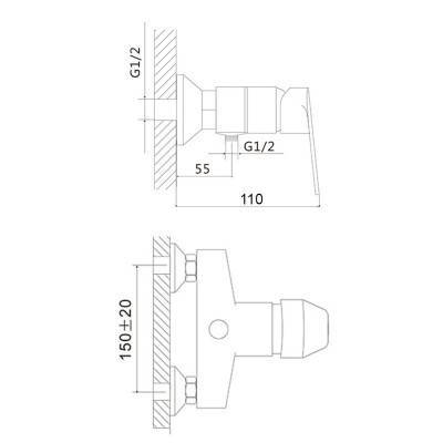 Будкрам купить Смеситель для душа Brinex 41C 010 Смеситель для душа Brinex 41C 010 2