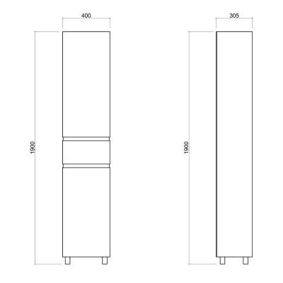 Будкрам купить Пенал напольный Qtap Albatross 400х1900х305 White QT0175PN1900DRW Пенал напольный Qtap Albatross 400х1900х305 White QT0175PN1900DRW 2