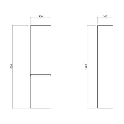 Будкрам купити Пенал підвісний Qtap Albatross 400х1600х305 White QT0176PP1600DRW Пенал підвісний Qtap Albatross 400х1600х305 White QT0176PP1600DRW 2