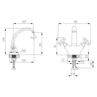 Будкрам купить Смеситель для кухни Lidz (CRM) 75 22 271F-3 Смеситель для кухни Lidz (CRM) 75 22 271F-3 2