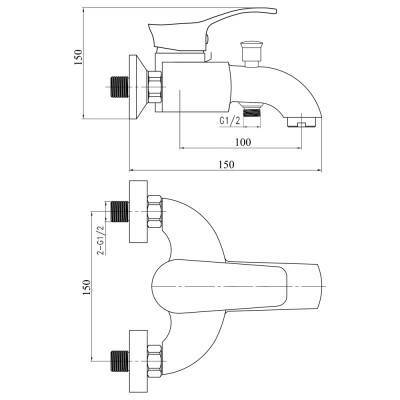 Будкрам купить Смеситель для ванны Touch-Z Mars 006 Смеситель для ванны Touch-Z Mars 006 2