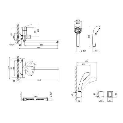 Будкрам купить Смеситель для ванны Qtap Levny 3250104C Смеситель для ванны Qtap Levny 3250104C 2