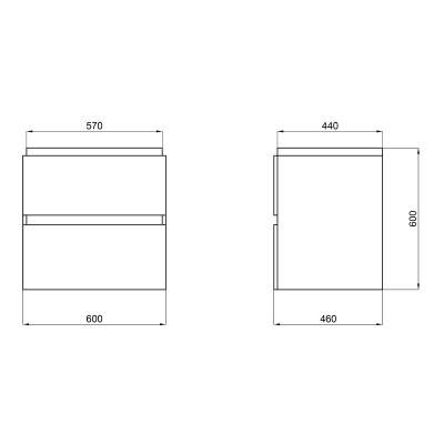Будкрам купить Тумба подвесная Qtap Albatross 605х725х460 White QT0174TP600DW Тумба подвесная Qtap Albatross 605х725х460 White QT0174TP600DW 2