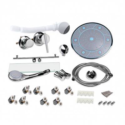 Будкрам купити Душовий бокс Lidz Tani SB80x80.SAT.LOW.FB, скло Fabric 4 мм Душовий бокс Lidz Tani SB80x80.SAT.LOW.FB, скло Fabric 4 мм 10