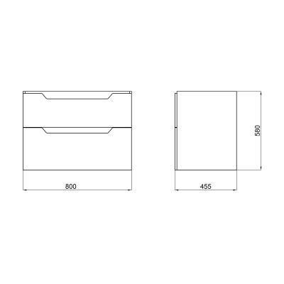 Будкрам купить Тумба подвесная Qtap Scorpio 810х585х460 White QT1474TPВ801W Тумба подвесная Qtap Scorpio 810х585х460 White QT1474TPВ801W 2