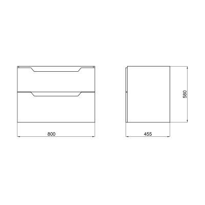 Будкрам купить Тумба подвесная Qtap Scorpio 810х585х460 Graphite QT1474TPВ802G Тумба подвесная Qtap Scorpio 810х585х460 Graphite QT1474TPВ802G 2
